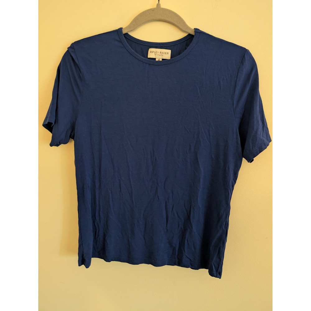 Ripley Rader Los Angeles Royal Blue Short Sleeve Crew Neck Tee Size 4 Large